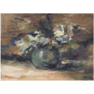 George Hendrik Breitner - Dutch A Still Life With Daisies In A Vase
