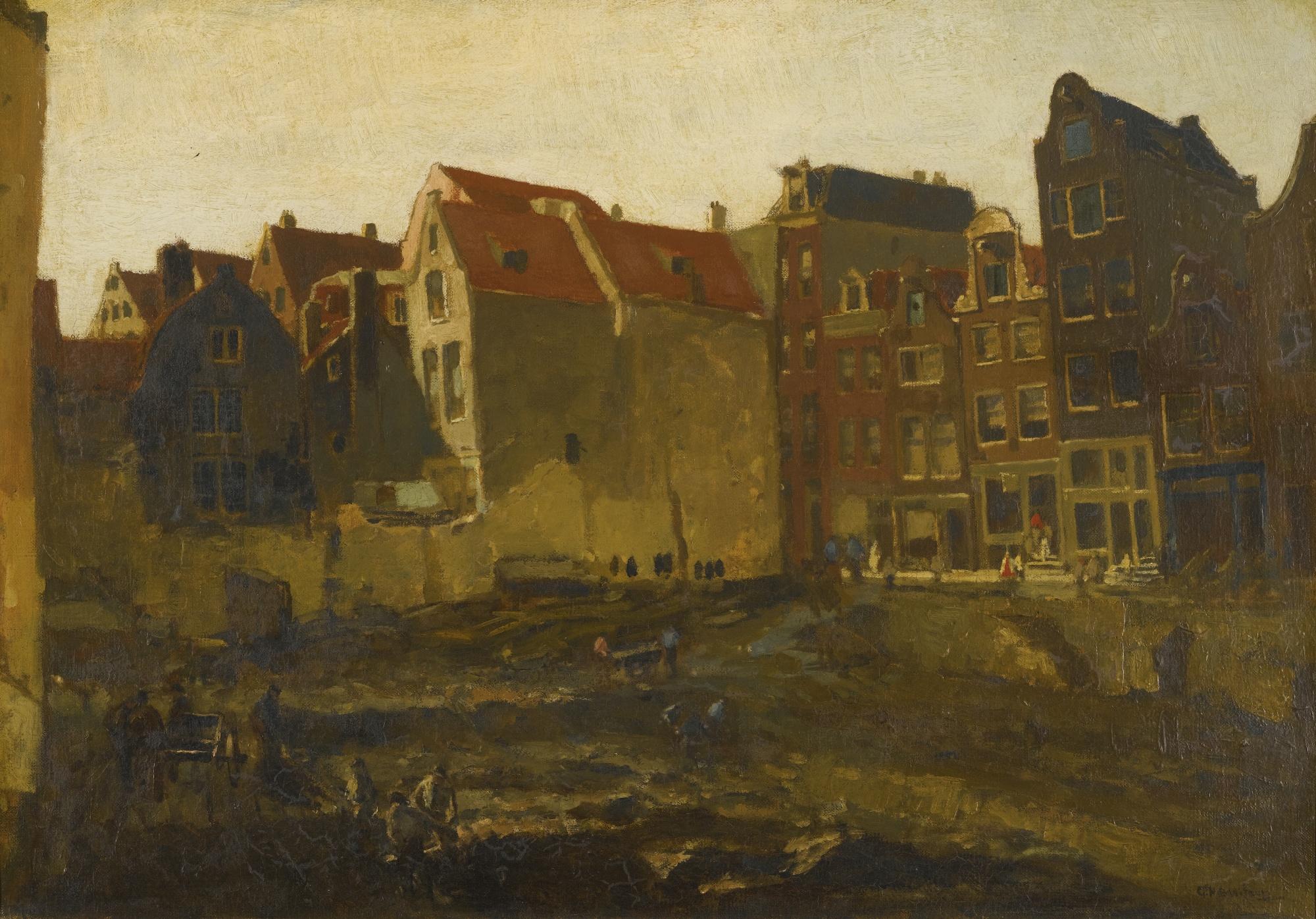 George Hendrik Breitner - Dutch building Site In Amsterdam