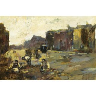 George Hendrik Breitner - Dutch \'Stratenmakers Op Het Rokin In Amsterdam\' - Road Workers On The Rokin, Amsterdam