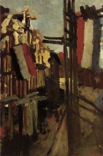George Hendrik Breitner - Kalverstraat met vlaggen
