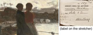 George Hendrik Breitner - Slecht weer: waspitten on a bridge in Amsterdam