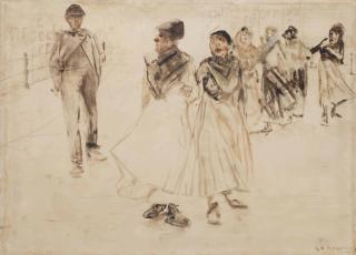 George Hendrik Breitner - Waspitten On A Bridge, Amsterdam