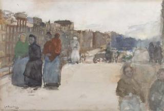 George Hendrik Breitner - Waspitten on the Rokin, Amsterdam
