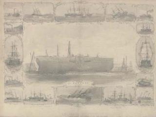 George Henry Andrews, R.W.S. - History of Steam Navigation:  Great Britain, Great Eastern, Great Western, Fairy, Marlborough And Other Ships