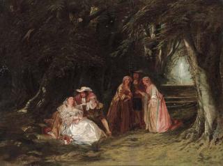 George Henry Andrews, R.W.S. - The excitement was too much!