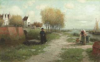 George Henry Boughton - A Morning in North Holland