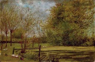 George Henry Boughton - Ducks by a Pond