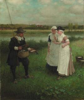 George Henry Boughton - Izaak Walton and the Milkmaids