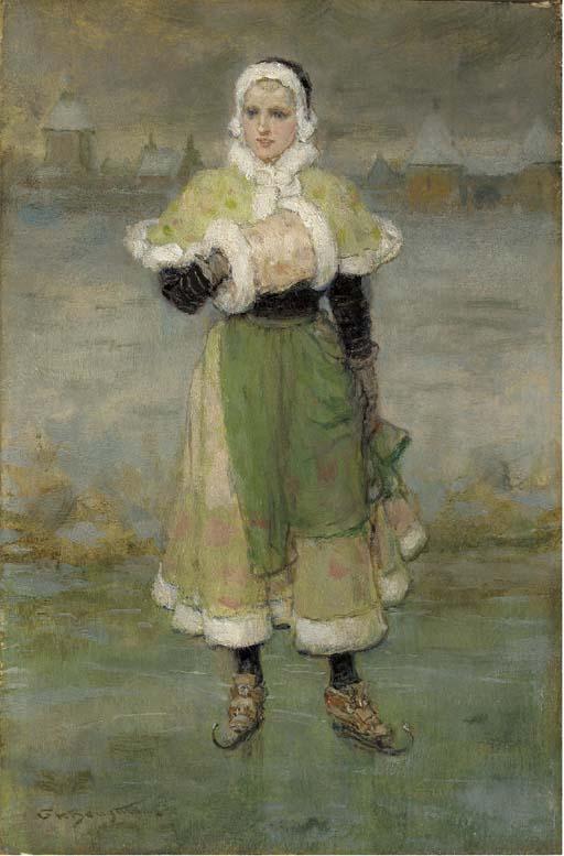 George Henry Boughton - Woman on skates