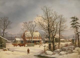 George Henry Durrie - On The Road To Boston