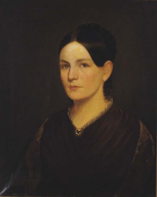 George Henry Durrie - Portrait of A Gentleman, Half Length; And A Companion Portrait of A Lady