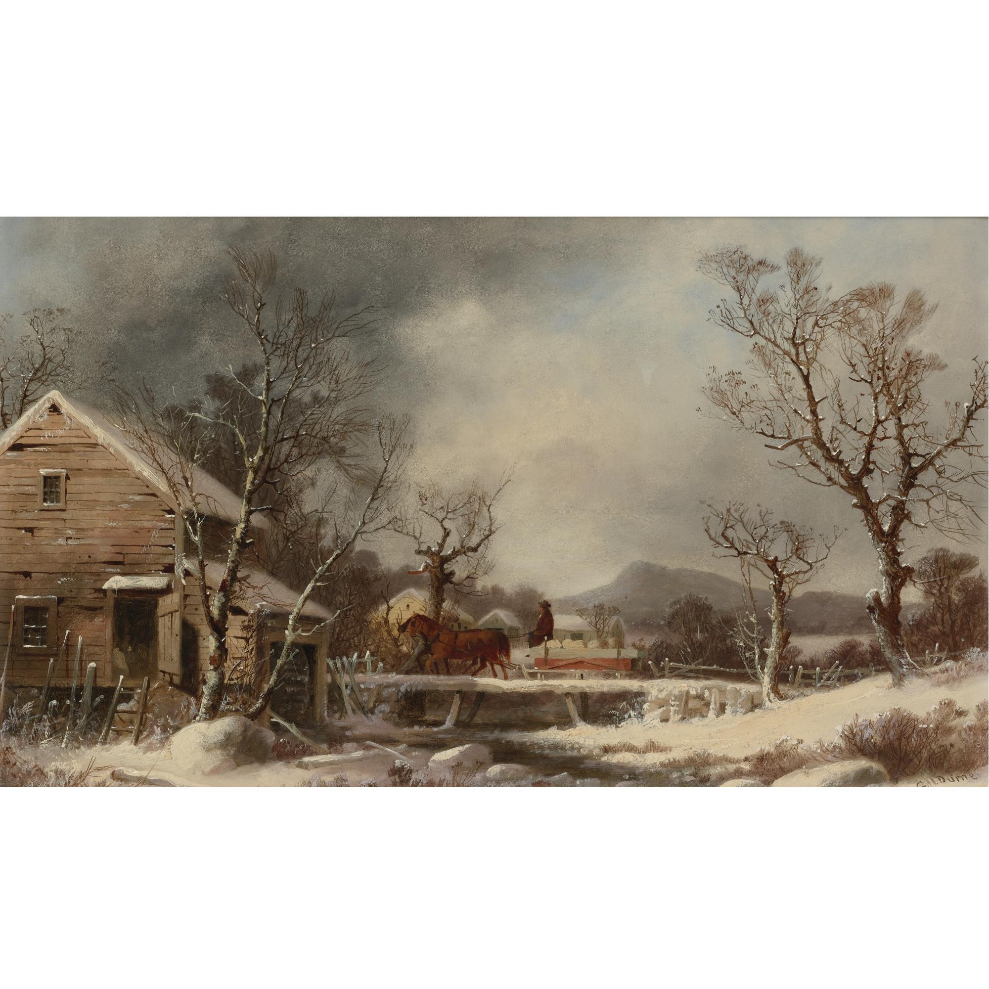 George Henry Durrie - Winter: The Old Mill