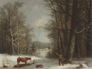 George Henry Durrie - Woodsman In Winter
