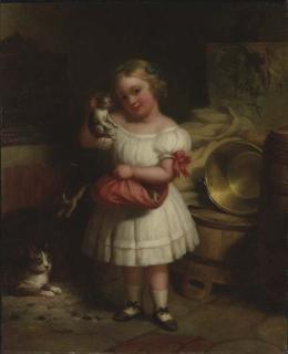 George Henry Hall - Her Favorite Kitten