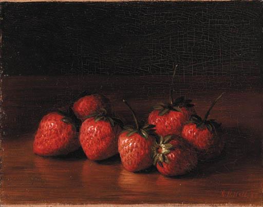 George Henry Hall - Still Life with Strawberries