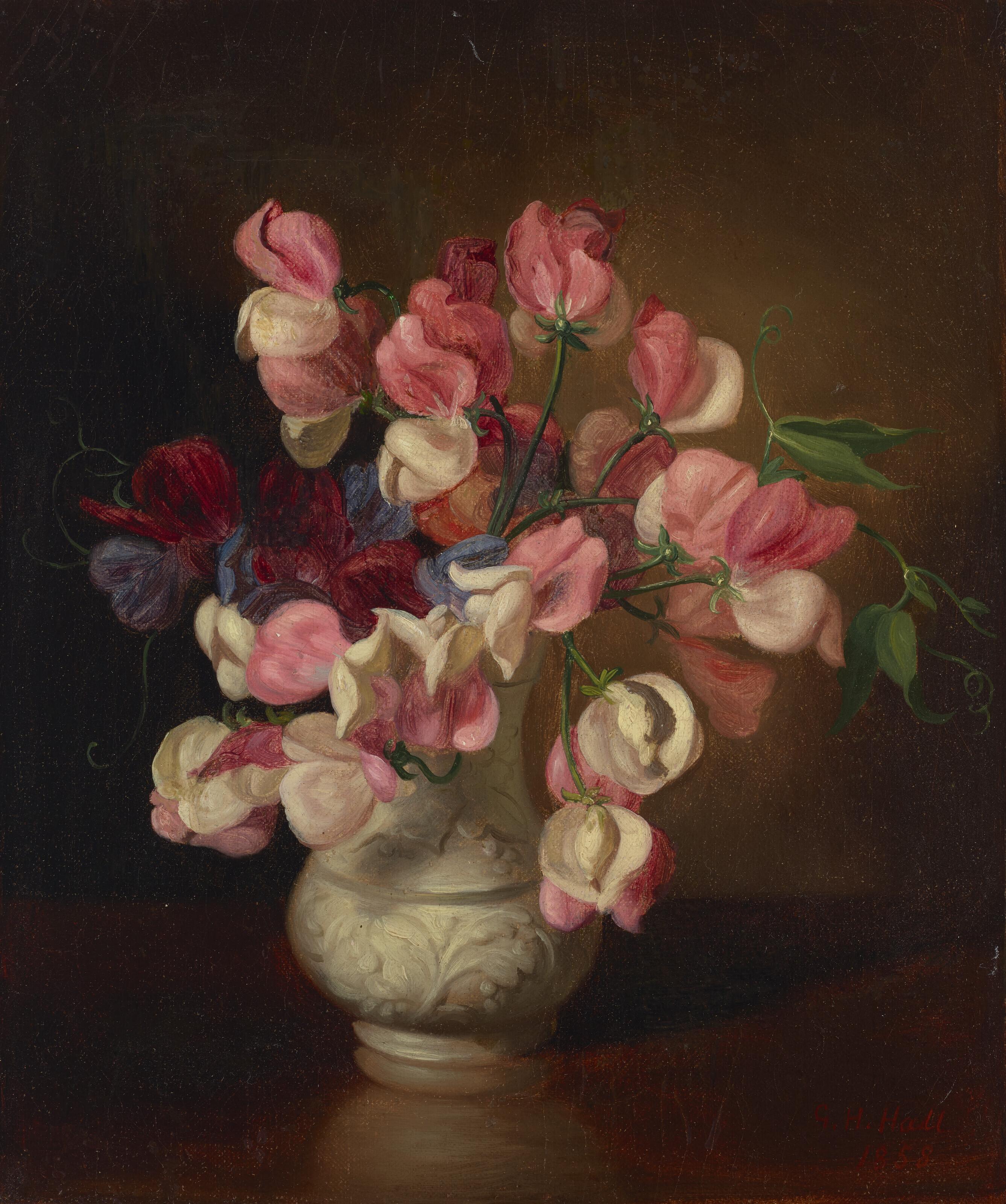 George Henry Hall - Sweet Peas
