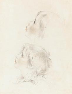 George Henry Harlow - Two studies for Arthur from Shakespeare\'s \'King John\'