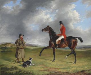 George Henry Laporte - A sportsman thrown out, enquiring of a shepherd