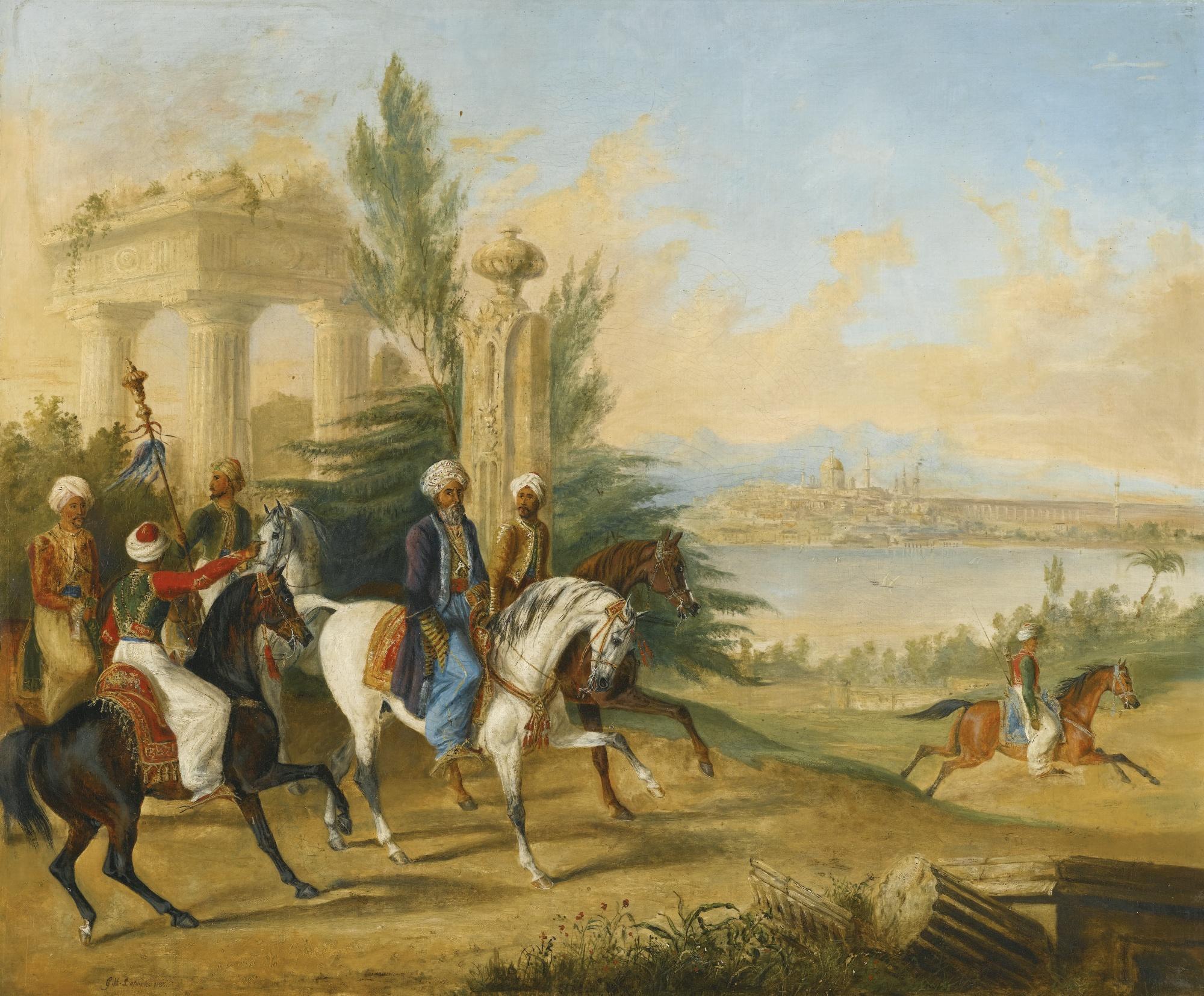 George Henry Laporte - British Noblemen Before Constantinople