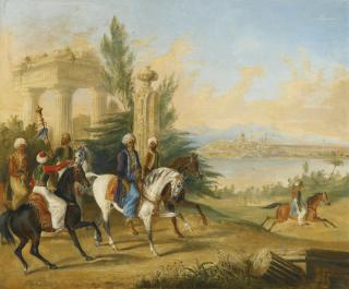 George Henry Laporte - British Noblemen Before Constantinople