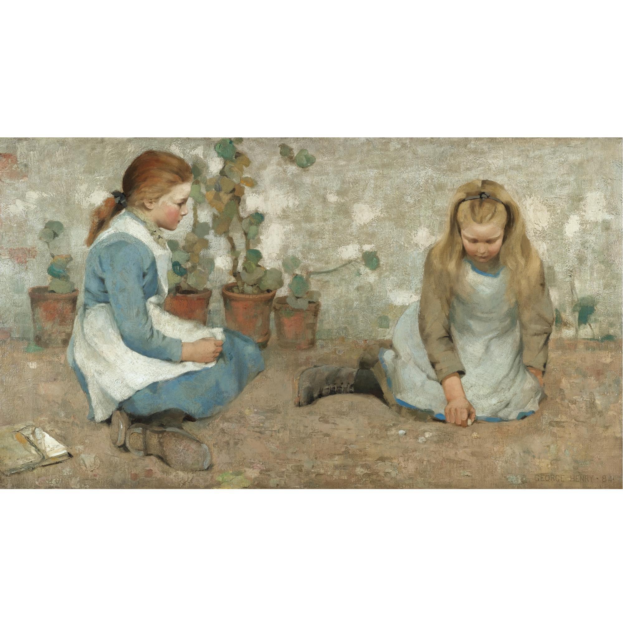 George Henry, R.A., R.S.A., R.S.W. - Playmates