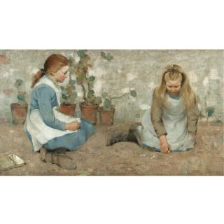 George Henry, R.A., R.S.A., R.S.W. - Playmates