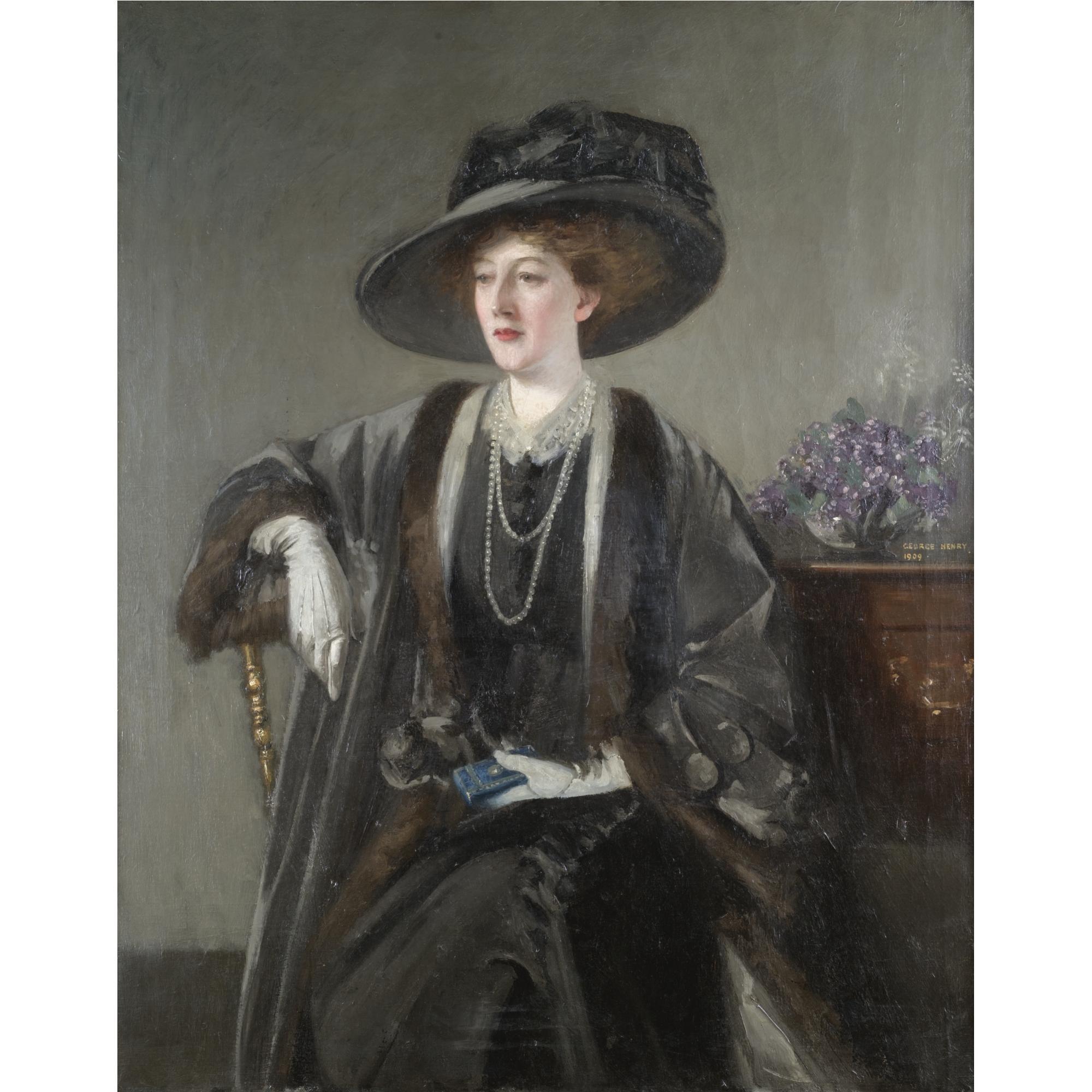 George Henry, R.A., R.S.A., R.S.W. - Portrait Of Mrs Kirkwood