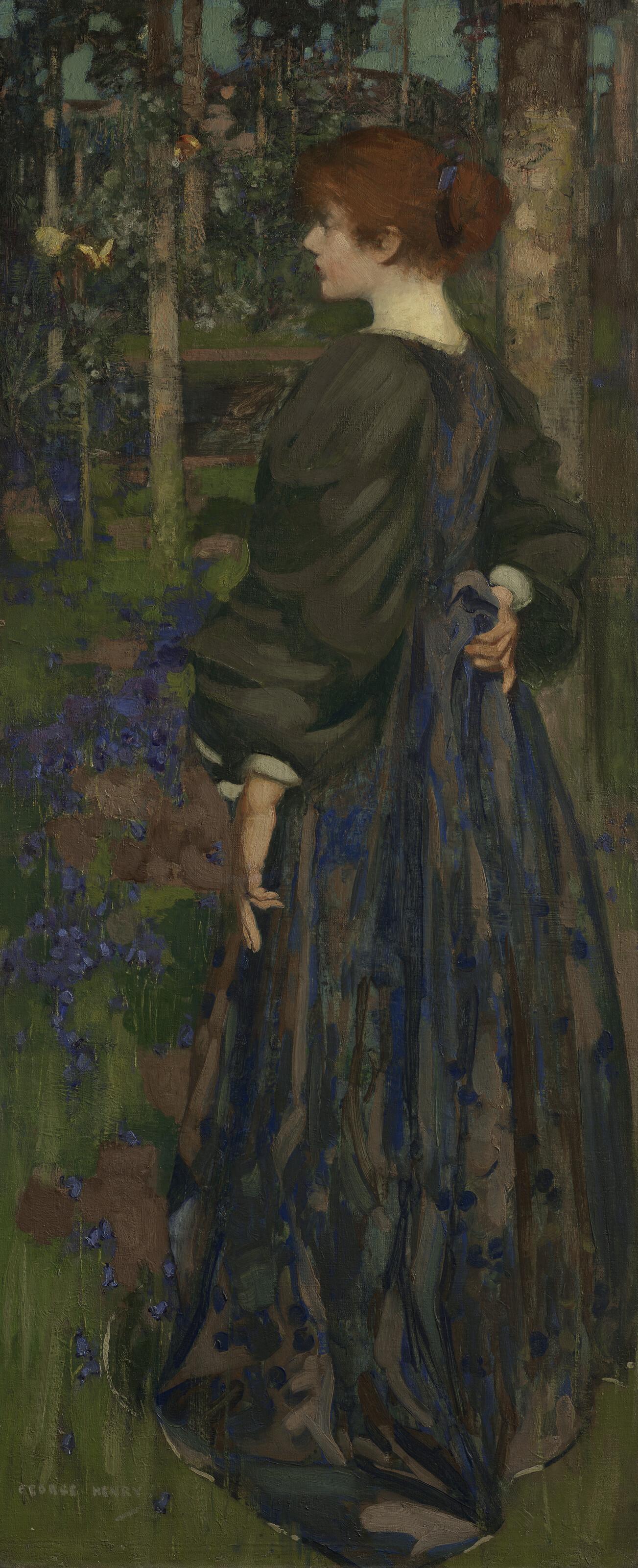 George Henry, R.A., R.S.A., R.S.W. - Spring (or \'In the bluebell wood\')