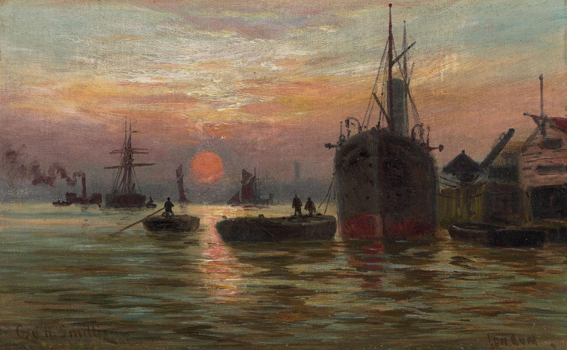 George Henry Smillie - Harbor View, London