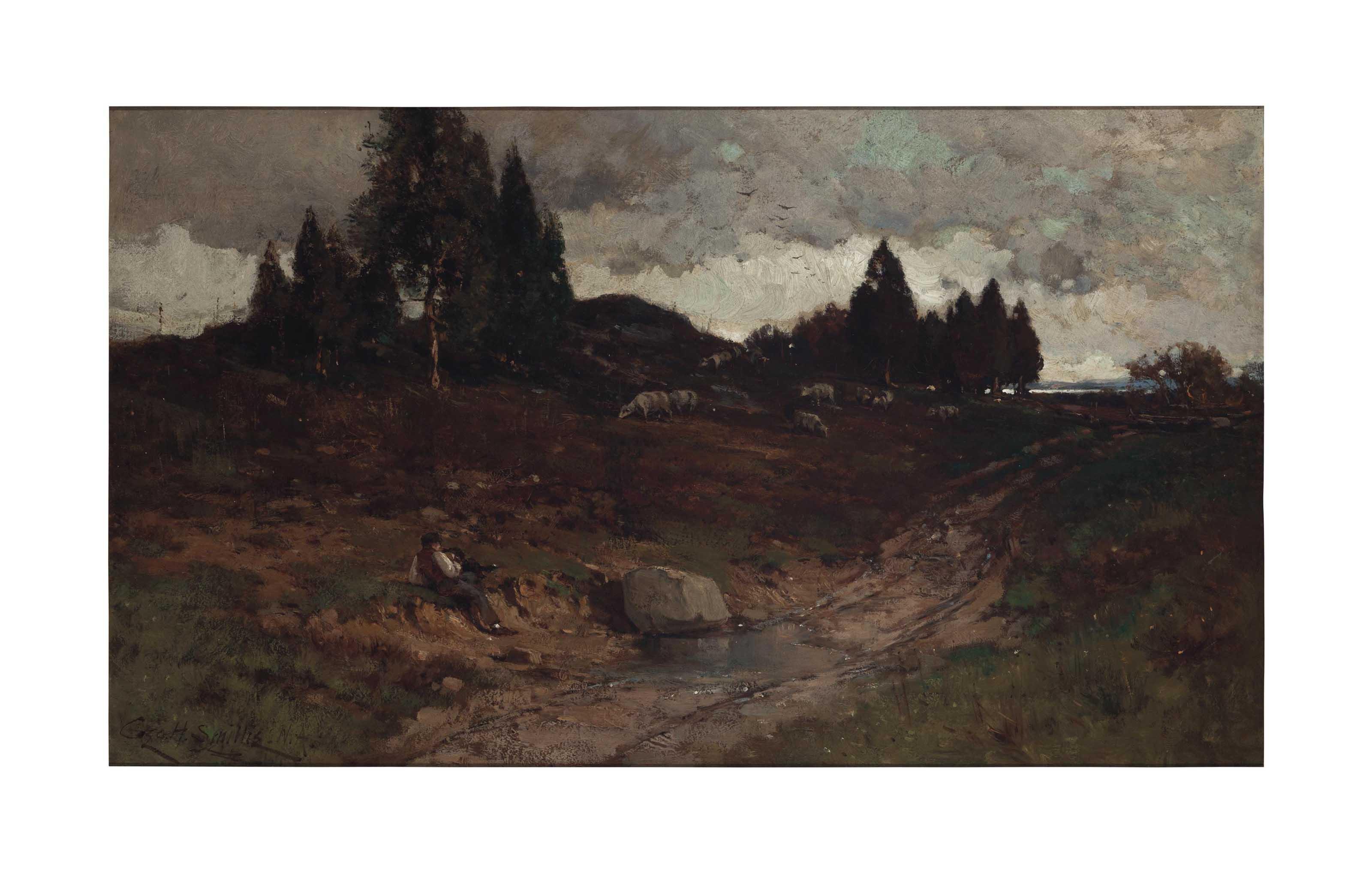 George Henry Smillie - The Shepherd, Grey Autumn