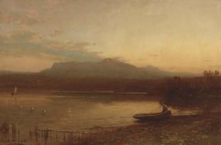 George Herbert Mccord - Along the Lakeshore at Dusk