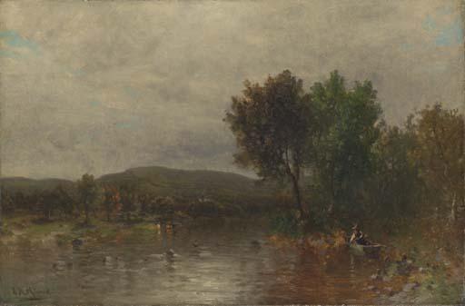George Herbert Mccord - Boating Along The River