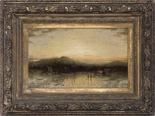 George Herbert Mccord - Figures on a frozen lake