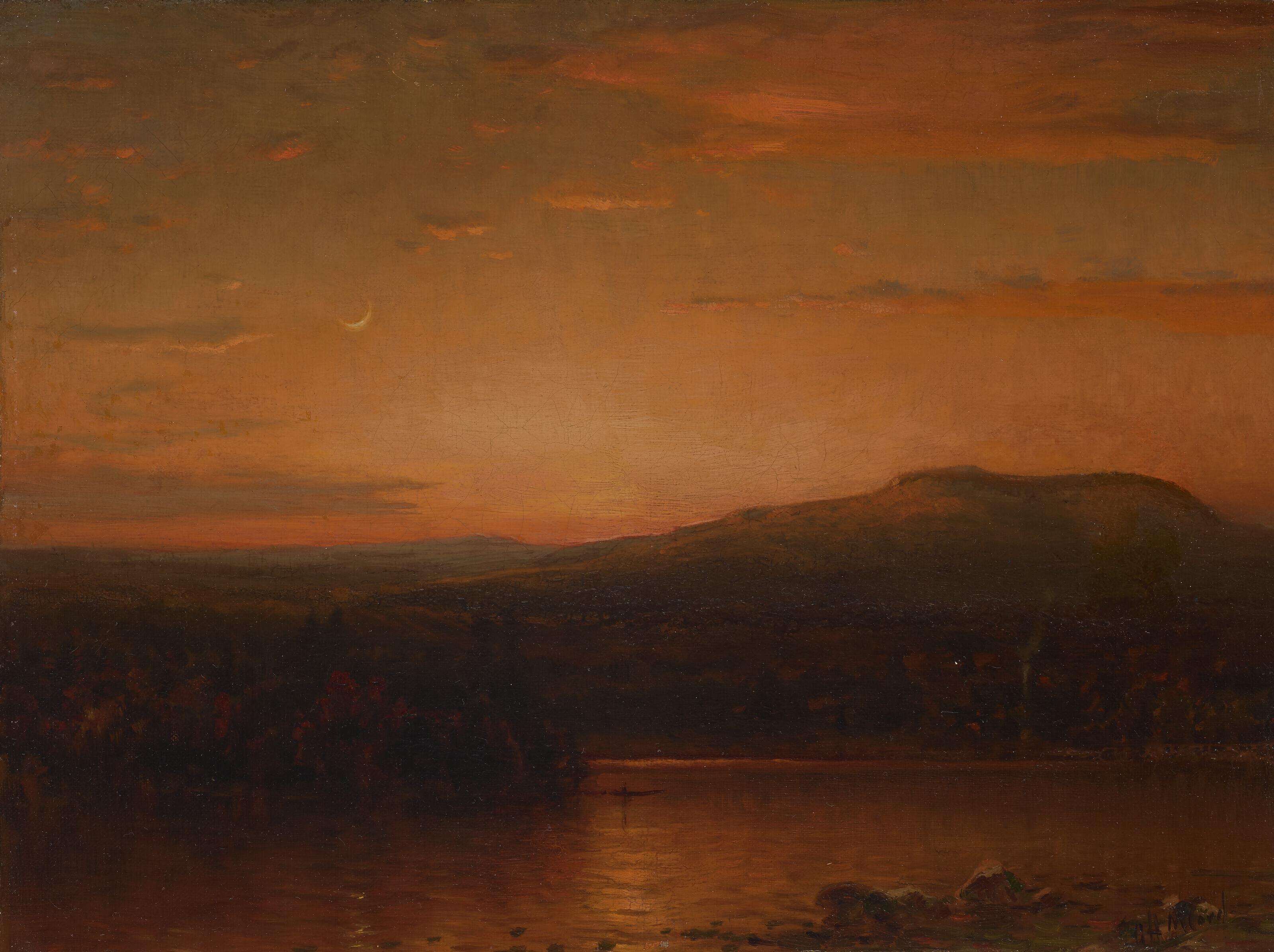 George Herbert Mccord - Untitled (River Landscape at Sunset)