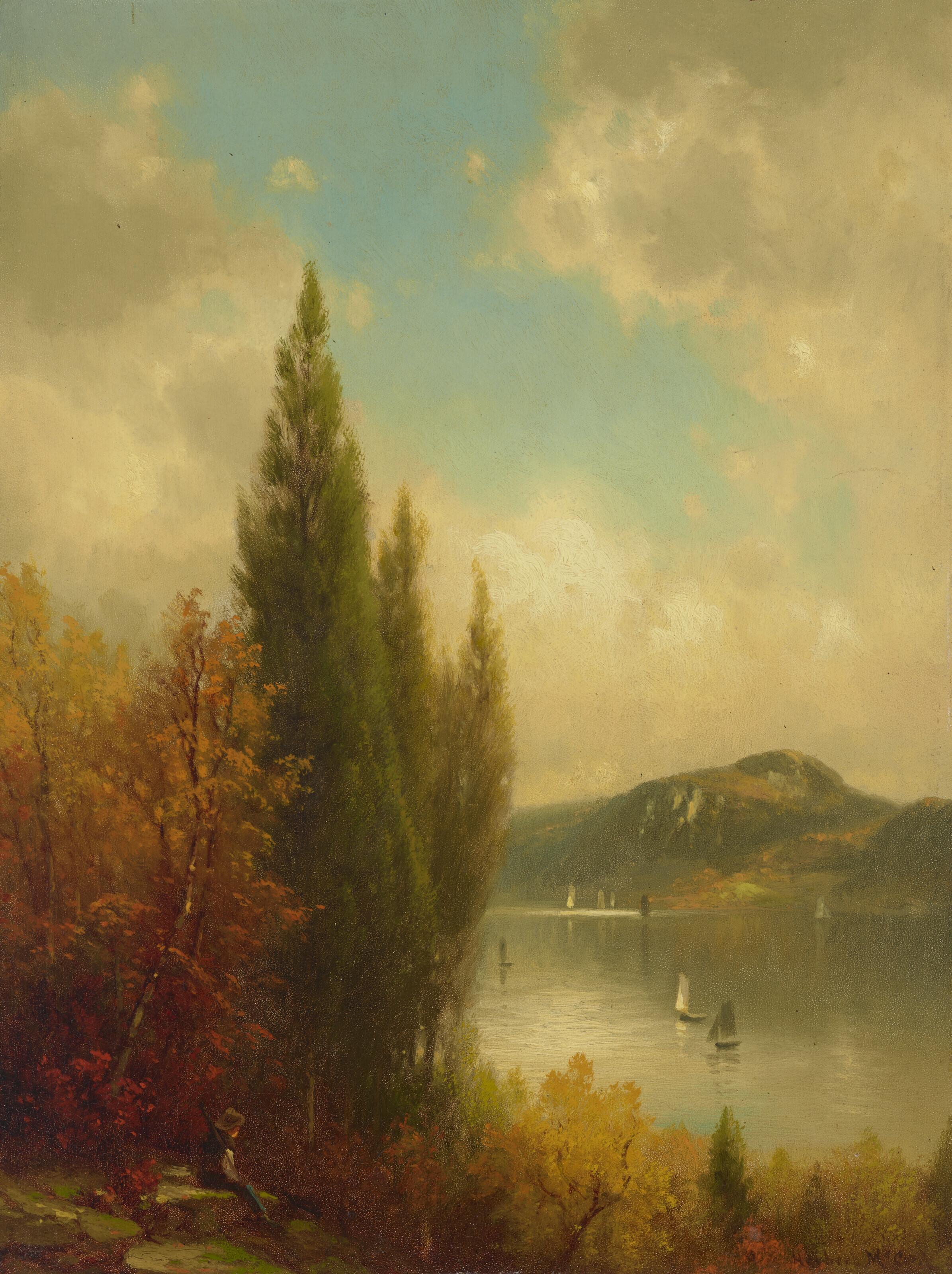 George Herbert McCord - Watching the Regatta Near Newburgh, New York