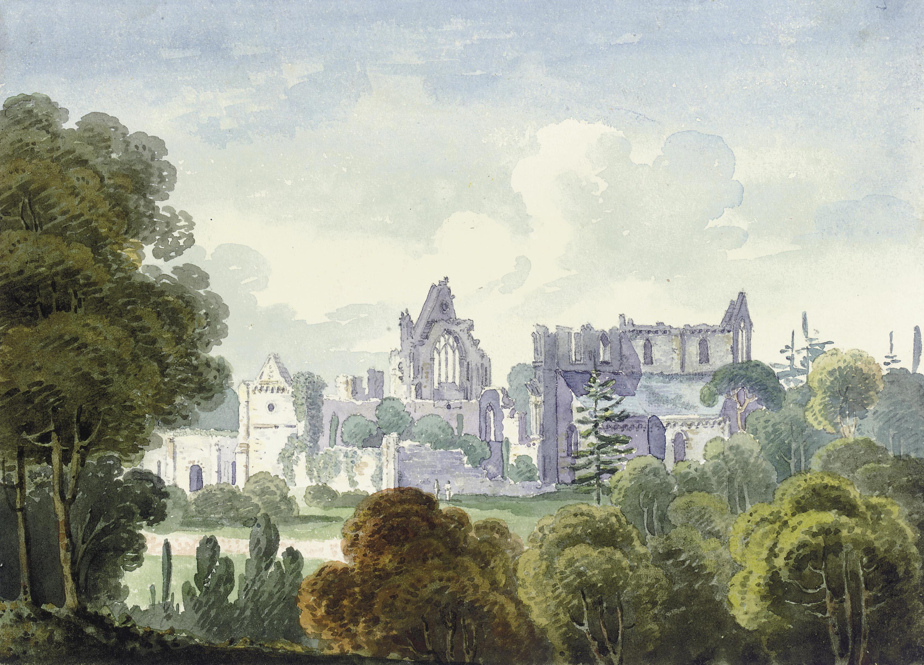 George Heriot - Dryburgh Abbey on the River Tweed, the Scottish Borders