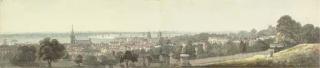 George Heriot - View of Greenwich, London (Recto); And A River Landscape (Verso)