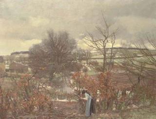 George Houston, R.S.A., R.I., R.S.W. - First snow