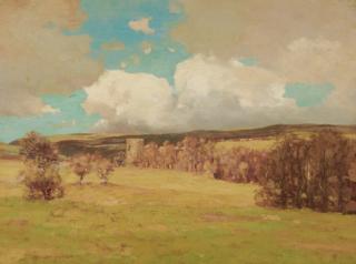 George Houston, R.S.A., R.I., R.S.W. - Glengarnoch Castle, North Ayrshire