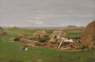 George Houston, R.S.A., R.S.W., R.I. - By The Crofts