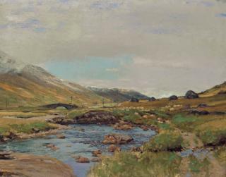 George Houston, R.S.A., R.S.W. - Highland river in Argyll