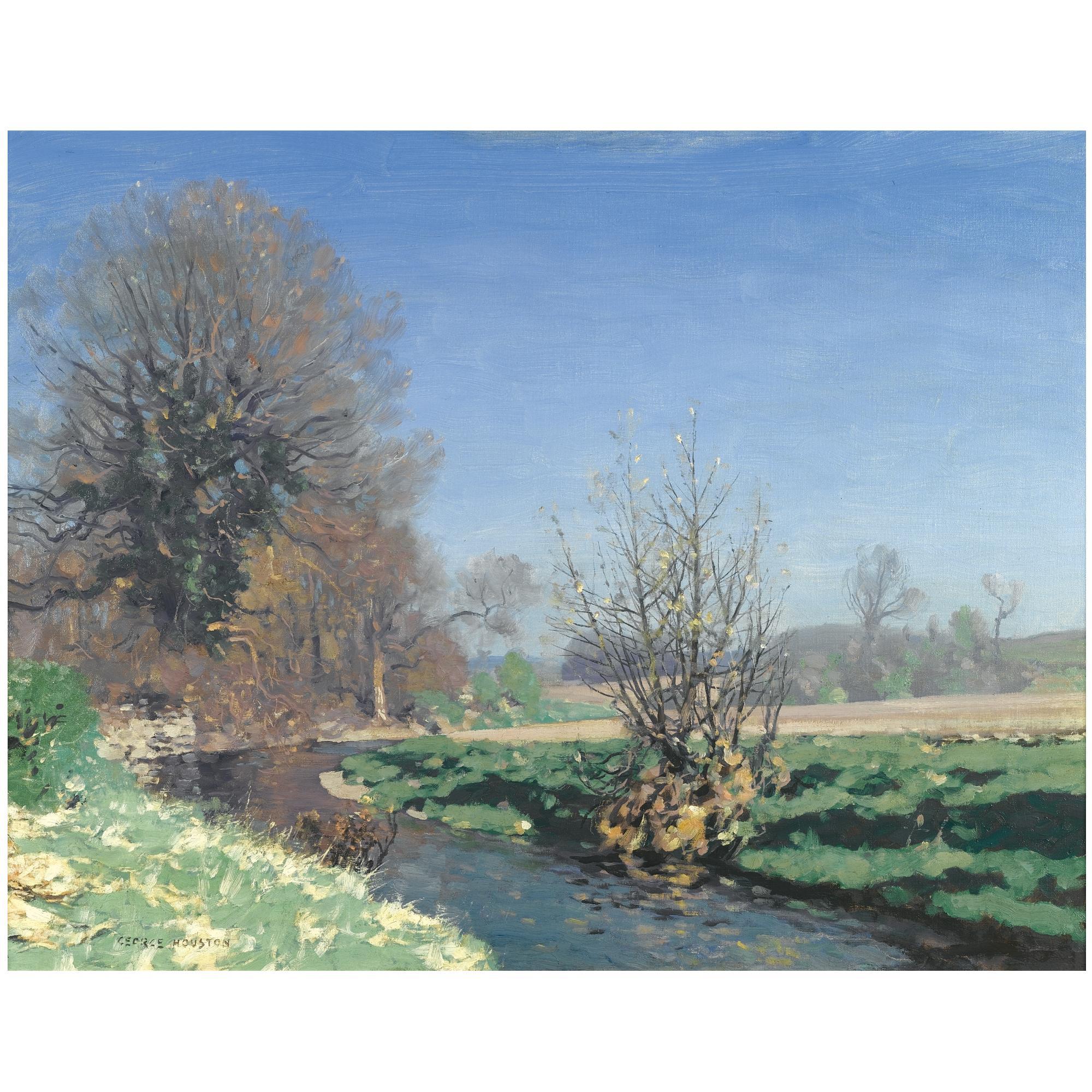 George Houston - Summertime River Landscape