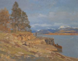 George Houston - The Calm Of Autumn, Argyll; On The Banks Of The Loch