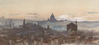 George Howard, 9Th Earl Of Carlisle - A view of Rome from the Pincio