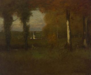 George Inness - A Glimpse of the Hudson, near Tarrytown