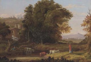 George Inness - Italian Landscape with Aqueduct