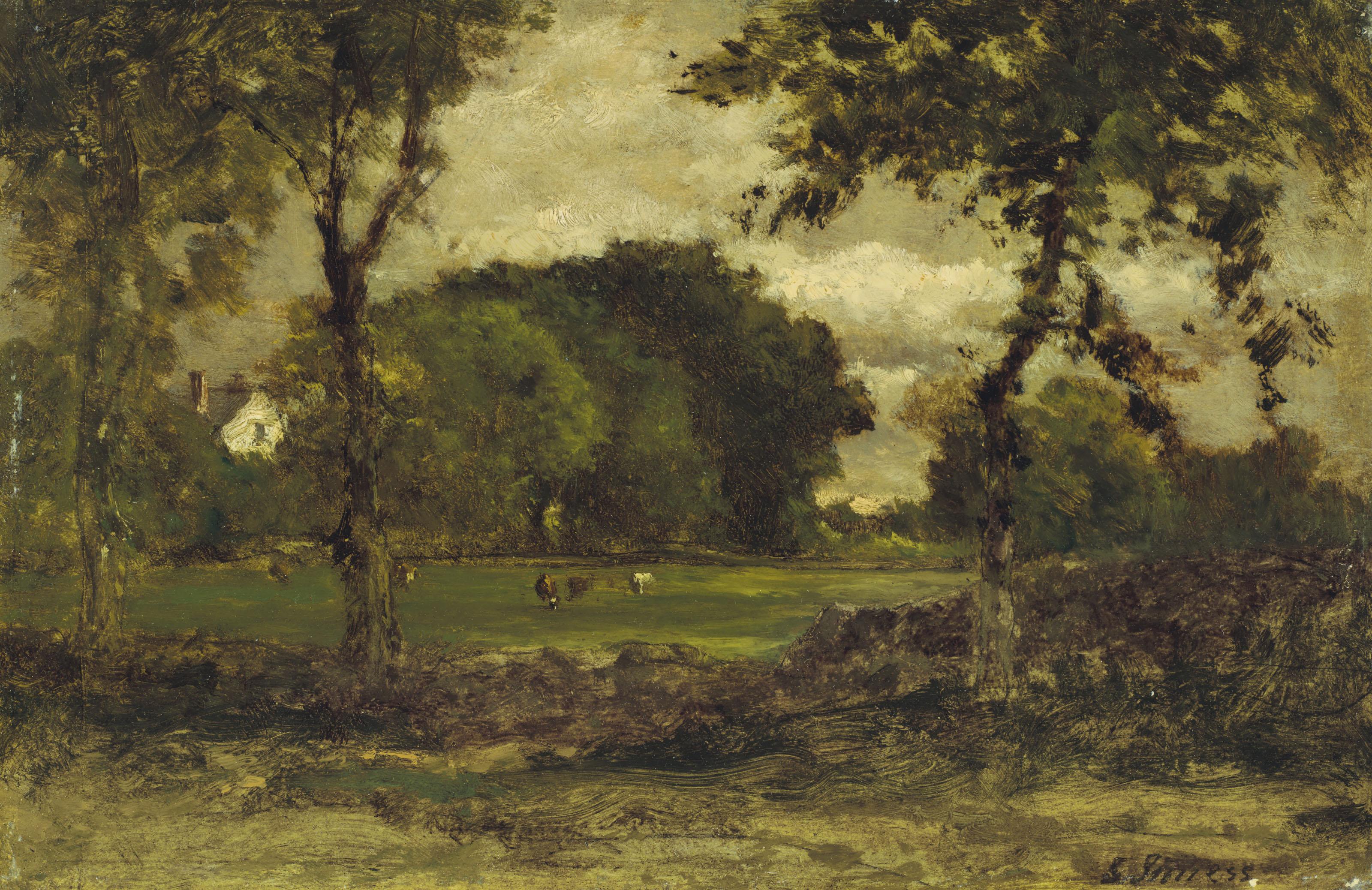 George Inness - Medfield, Massachusetts (A Medfield Farm)