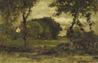 George Inness - Medfield, Massachusetts (A Medfield Farm)