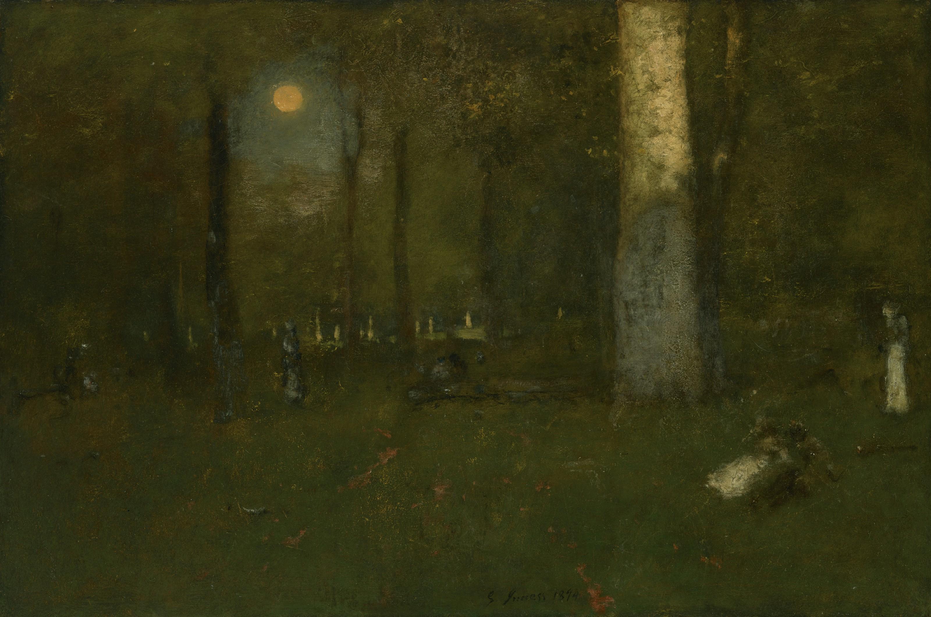 George Inness - Picnic in the Woods, Montclair, New Jersey