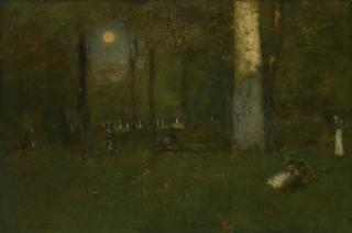 George Inness - Picnic in the Woods, Montclair, New Jersey
